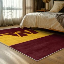 nfl washington commanders area rug non slip football carpet home decor gift idea for fans bedroom wscd160