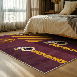 nfl washington commanders area rug non slip football carpet home decor gift idea for fans bedroom wscd164