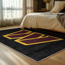 nfl washington commanders area rug non slip football carpet home decor gift idea for fans bedroom wscd166