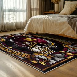 nfl washington commanders area rug non slip football carpet home decor gift idea for fans bedroom wscd167