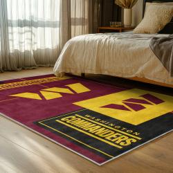 nfl washington commanders area rug non slip football carpet home decor gift idea for fans bedroom wscd169