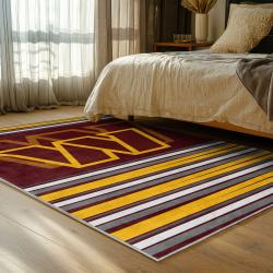 nfl washington commanders area rug non slip football carpet home decor gift idea for fans bedroom wscd176