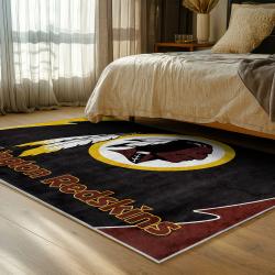 nfl washington commanders area rug non slip football carpet home decor gift idea for fans bedroom wscd177
