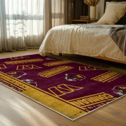 nfl washington commanders area rug non slip football carpet home decor gift idea for fans bedroom wscd178