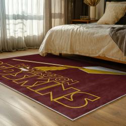 nfl washington commanders area rug non slip football carpet home decor gift idea for fans bedroom wscd184
