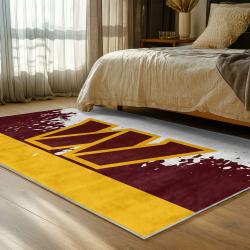 nfl washington commanders area rug non slip football carpet home decor gift idea for fans bedroom wscd191