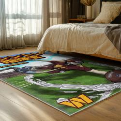 nfl washington commanders area rug non slip football carpet home decor gift idea for fans bedroom wscd192