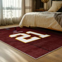 nfl washington commanders area rug non slip football carpet home decor gift idea for fans bedroom wscd194