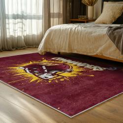 nfl washington commanders area rug non slip football carpet home decor gift idea for fans bedroom wscd198