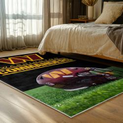 nfl washington commanders area rug non slip football carpet home decor gift idea for fans bedroom wscd199