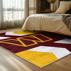 nfl washington commanders area rug non slip football carpet home decor gift idea for fans bedroom wscd200