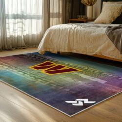 nfl washington commanders area rug non slip football carpet home decor gift idea for fans bedroom wscd201