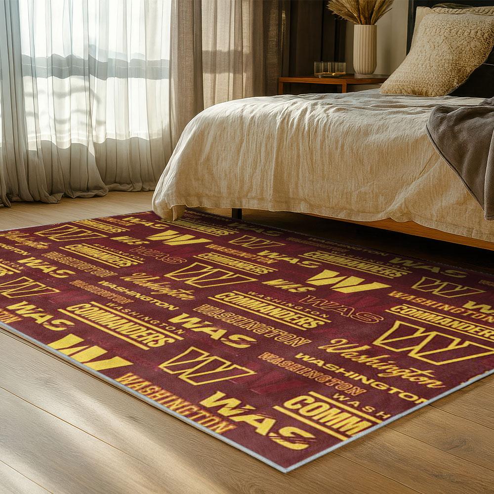 NFL Washington Commanders Area Rug Non-slip Football Carpet Home Decor Gift Idea For Fans WSCD206 1 nfl washington commanders area rug non slip football carpet home decor gift idea for fans bedroom wscd206
