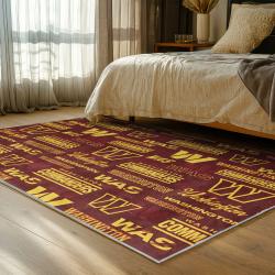 nfl washington commanders area rug non slip football carpet home decor gift idea for fans bedroom wscd206