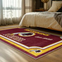nfl washington commanders area rug non slip football carpet home decor gift idea for fans bedroom wscd208