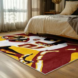 nfl washington commanders area rug non slip football carpet home decor gift idea for fans bedroom wscd210