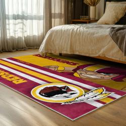 nfl washington commanders area rug non slip football carpet home decor gift idea for fans bedroom wscd212