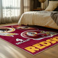 nfl washington commanders area rug non slip football carpet home decor gift idea for fans bedroom wscd217