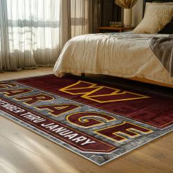 nfl washington commanders area rug non slip football carpet home decor gift idea for fans bedroom wscd220