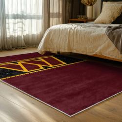 nfl washington commanders area rug non slip football carpet home decor gift idea for fans bedroom wscd223
