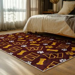nfl washington commanders area rug non slip football carpet home decor gift idea for fans bedroom wscd225