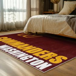 nfl washington commanders area rug non slip football carpet home decor gift idea for fans bedroom wscd228