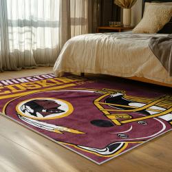 nfl washington commanders area rug non slip football carpet home decor gift idea for fans bedroom wscd229