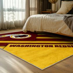 nfl washington commanders area rug non slip football carpet home decor gift idea for fans bedroom wscd230
