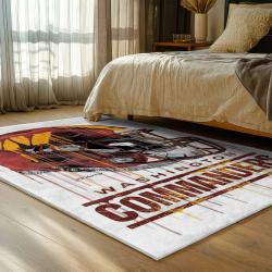 nfl washington commanders area rug non slip football carpet home decor gift idea for fans bedroom wscd233