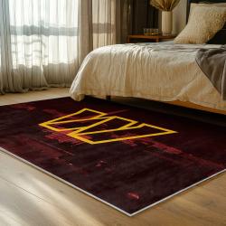 nfl washington commanders area rug non slip football carpet home decor gift idea for fans bedroom wscd234