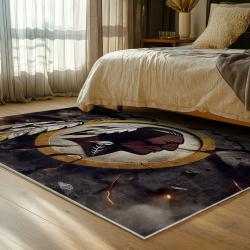 nfl washington commanders area rug non slip football carpet home decor gift idea for fans bedroom wscd239