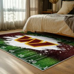 nfl washington commanders area rug non slip football carpet home decor gift idea for fans bedroom wscd242