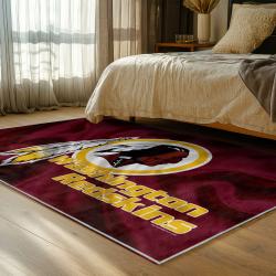 nfl washington commanders area rug non slip football carpet home decor gift idea for fans bedroom wscd252