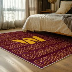 nfl washington commanders area rug non slip football carpet home decor gift idea for fans bedroom wscd80