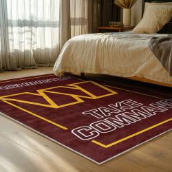 nfl washington commanders area rug non slip football carpet home decor gift idea for fans bedroom wscd81