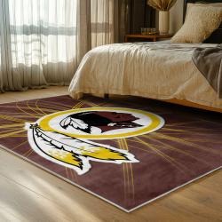 nfl washington commanders area rug non slip football carpet home decor gift idea for fans bedroom wscd83