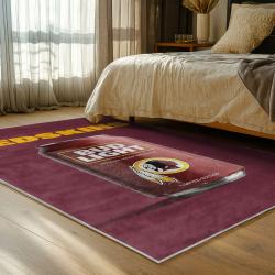 nfl washington commanders area rug non slip football carpet home decor gift idea for fans bedroom wscd85