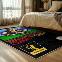 nfl washington commanders area rug non slip football carpet home decor gift idea for fans bedroom wscd94