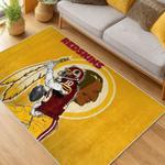 nfl washington commanders area rug non slip football carpet home decor gift idea for fans living room wscd100