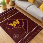 nfl washington commanders area rug non slip football carpet home decor gift idea for fans living room wscd101