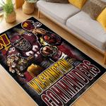 nfl washington commanders area rug non slip football carpet home decor gift idea for fans living room wscd106
