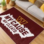nfl washington commanders area rug non slip football carpet home decor gift idea for fans living room wscd110