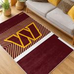 nfl washington commanders area rug non slip football carpet home decor gift idea for fans living room wscd111