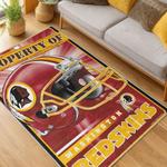 nfl washington commanders area rug non slip football carpet home decor gift idea for fans living room wscd113