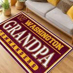 nfl washington commanders area rug non slip football carpet home decor gift idea for fans living room wscd114