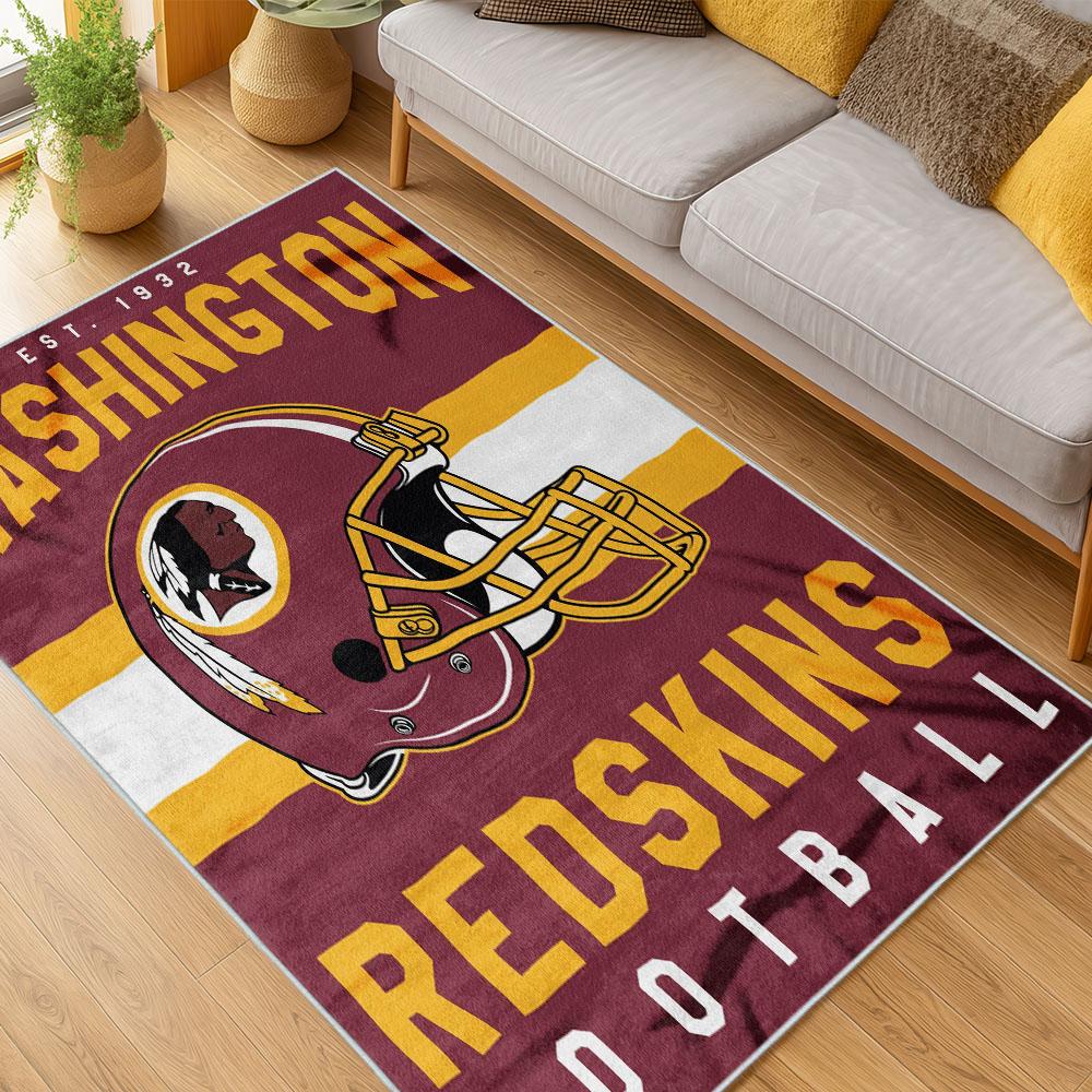 NFL Washington Commanders Area Rug Non-slip Football Carpet Home Decor Gift Idea For Fans WSCD117 nfl washington commanders area rug non slip football carpet home decor gift idea for fans living room wscd117