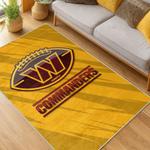 nfl washington commanders area rug non slip football carpet home decor gift idea for fans living room wscd119
