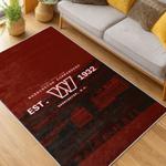 nfl washington commanders area rug non slip football carpet home decor gift idea for fans living room wscd124