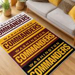 nfl washington commanders area rug non slip football carpet home decor gift idea for fans living room wscd132
