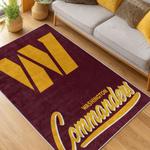 nfl washington commanders area rug non slip football carpet home decor gift idea for fans living room wscd133